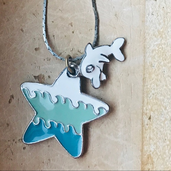 Dolphin and Waves Short Necklace - Picture 2 of 2